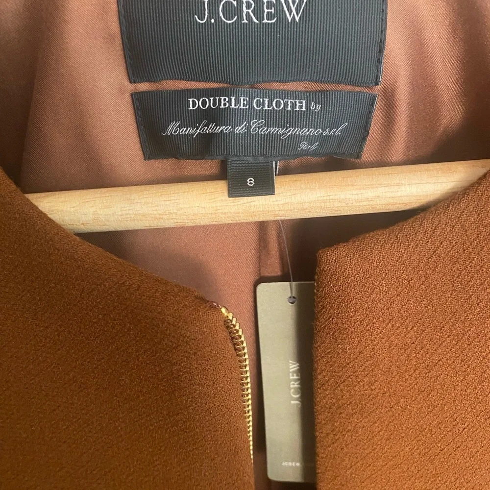 JCREW Double Cloth Collarless Coat Rust Color - Picture 10 of 11